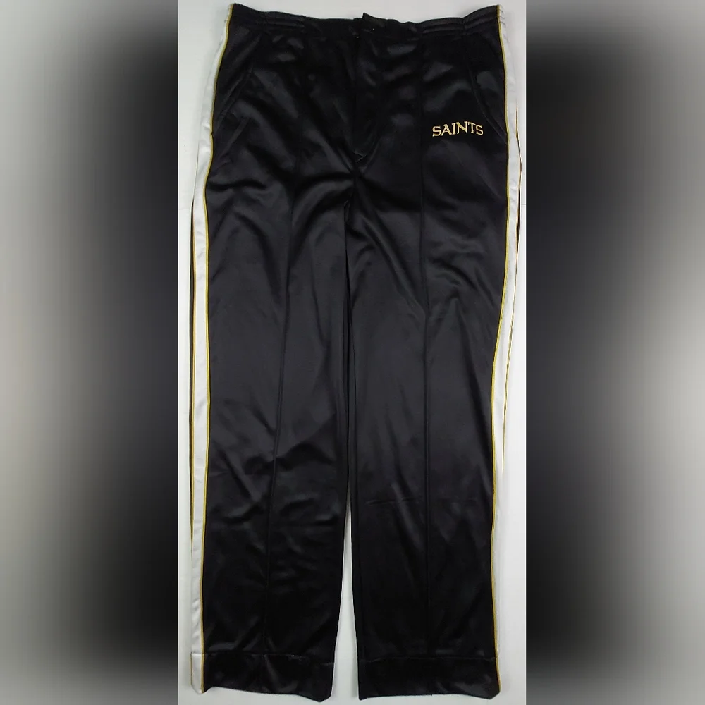 VTG Starter NFL New Orleans Saints Track Pants Mens 35x30 Black Elastic Waist